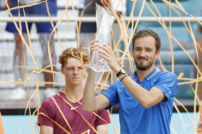 Daniil Medvedjev, Jannik Sinner, Miami | Danil Medvedjev še nikoli ni izgubil v dvoboju s Sinnerjem.  | Foto Reuters