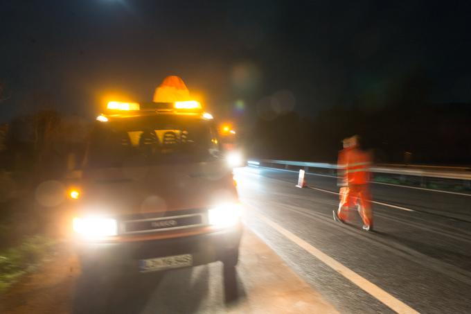 DARS varnostni naletni meh in delovna zapora na avtocesti | Foto: Klemen Korenjak