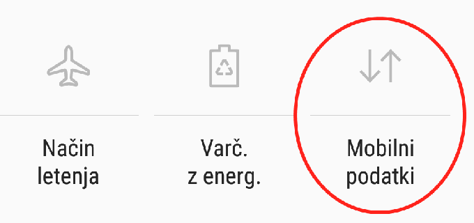 Zaščitite se lahko tako, da ob neuporabi omenjenih aplikacij mobilno internetno povezavo (4G oziroma LTE) izklopite oziroma ob vsakem prenehanju uporabe ene od omenjenih aplikacij to onemogočite z zgoraj opisanim postopkom. Siva ikona za mobilne podatke pomeni, da so izklopljeni. | Foto: Matic Tomšič