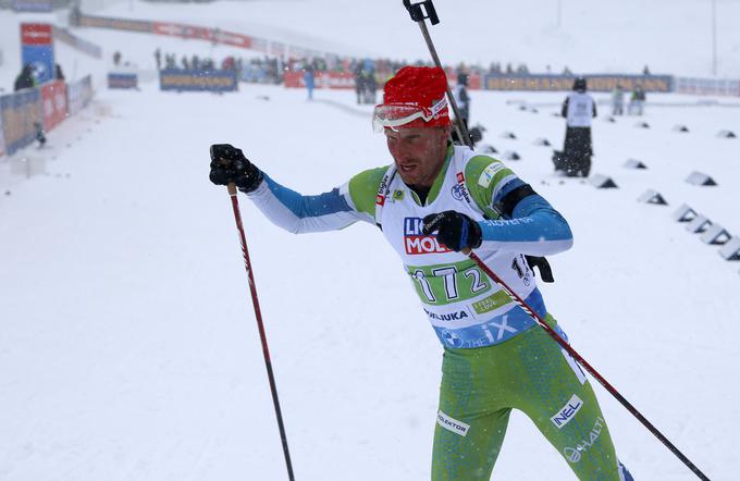 Na tekmi mešanih štafet je Klemen Bauer nastopil solidno, v sprintu in zasledovanju se je izkazalo, da mu je koronavirus pobral preveč moči. | Foto: Guliverimage/Vladimir Fedorenko