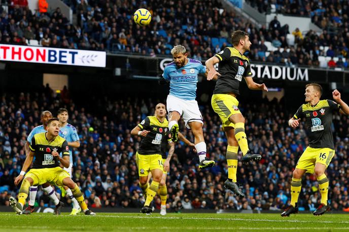 Sergio Aguero | Machester City je pripravil preobrat v Southamptonu. Sergio Agüero je že pri devetih golih. | Foto Reuters