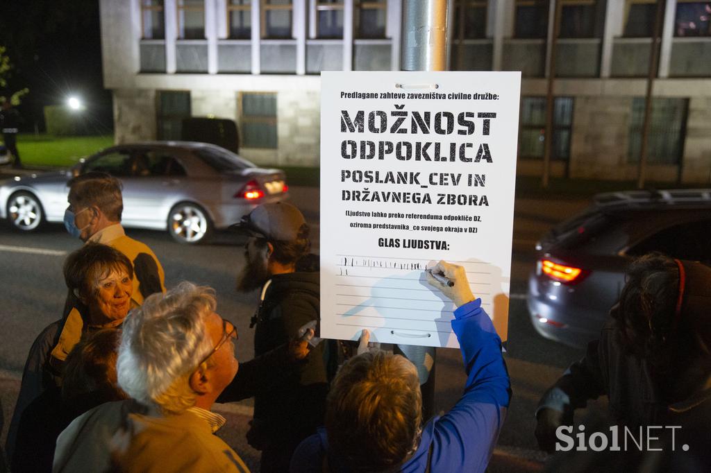 Protest kolesarjev 1. oktober 2021.