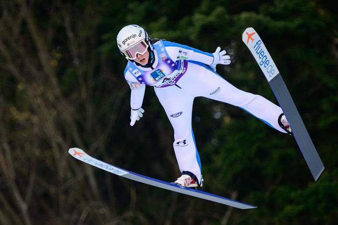 Na Ljubnem je s 17. mestom skočila najvišje v svetovnem pokalu do zdaj. | Foto: Jure Makovec/STA