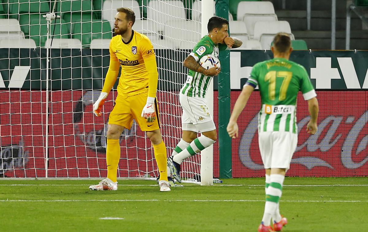 Jan Oblak | Jan Oblak je bil premagan v 20. minuti, ko je mrežo Atletica zatresel Cristian Tello. | Foto Reuters