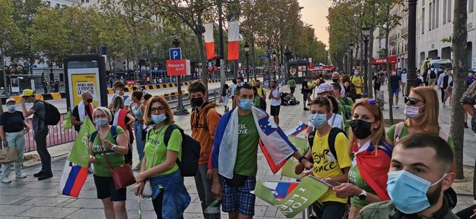 Slovenski navijači Pariz | Foto: Damjan Medica