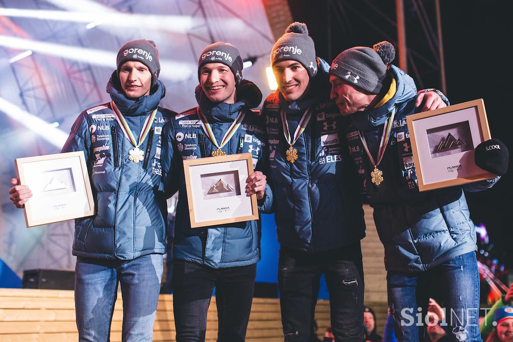 Kranjska Gora, podelitev medalj s SP v Planici