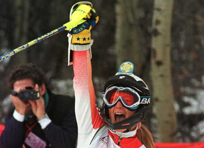 Urška Hrovat je leta 1994 na Zlati lisici slavila svojo prvo zmago v svetovnem pokalu. | Foto: Reuters