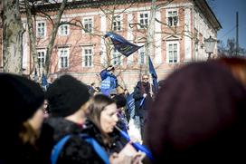 protest stavka Ljubljana Sviz