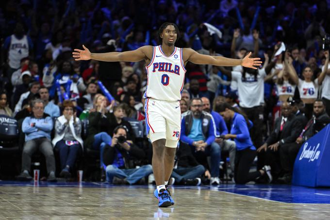 Tyrese Maxey je Philadelphii do zmage nad Indiano pomagal s kar 50 točkami. | Foto: Reuters