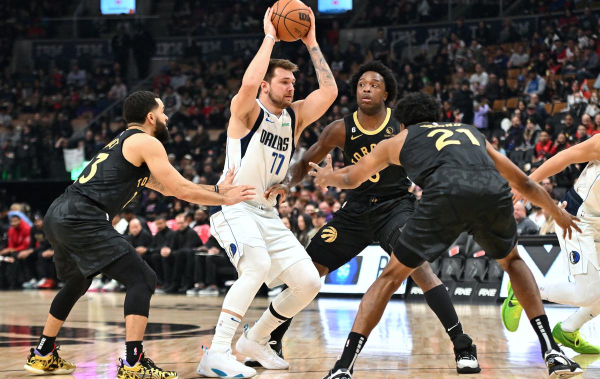 Luka Dončić Dallas Mavericks Toronto Raptors | Luka Dončić je tekmo končal pri 24 točkah. | Foto Reuters