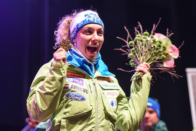 Ilka Štuhec bo globusa pokazala na sprejemu v Ljubljani. | Foto: Mario Horvat/Sportida