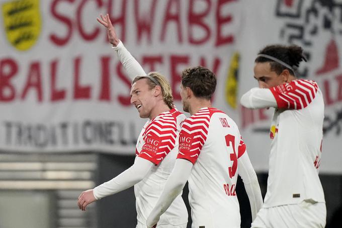 Šved Emil Forsberg se je od navijačev Leipziga poslovil z zadetkom, pozimi se seli v New York. | Foto: Guliverimage