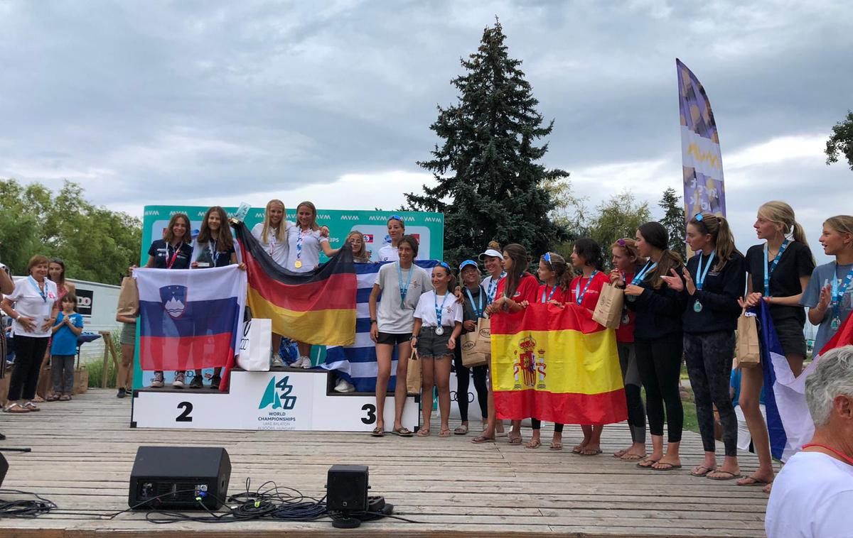 Ana Planinšič, Lara Božič | Ana Planinšič in Lara Božič sta svetovni podprvakinji v razredu 420 do 17 let. | Foto Jadralna zveza Slovenije