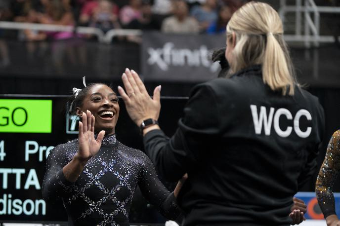 Simone Biles | Simone Biles je tri tedne po vrnitvi v gimnastične arene osvojila še državno prvenstvo v mnogoboju. | Foto Guliverimage