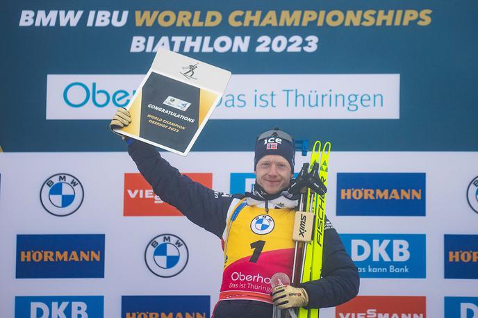 svetovno prvenstvo, biatlon, šprint, Oberhof | Johannes Thingnes Boe je svetovni prvak v šprintu. | Foto Grega Valančič/Sportida