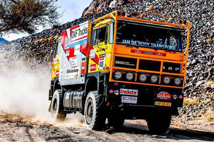 De Rooy DAF | Obnovljeni DAF z dvojno kabino iz leta 1984 na letošnjem reliju Dakar v Savdski Arabiji. | Foto Dakar Rally