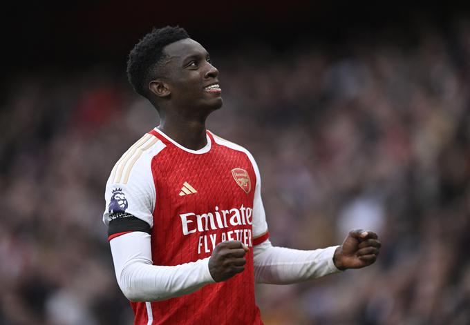 Eddie Nketiah je dosegel uvodne tri zadetke Arsenala proti Sheffield Unitedu. | Foto: Reuters