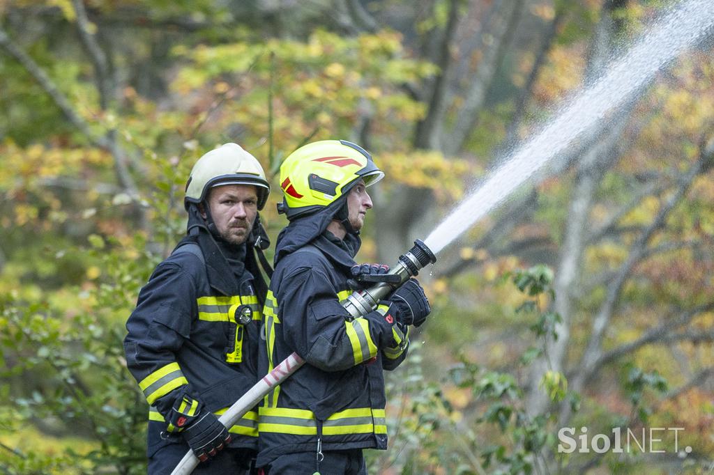 Gasilska vaja na domu pod Storžičem