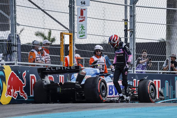 Miami Esteban Ocon Alpine | Na tretjem treningu je v Red Bullovem zavoju trčil Esteban Ocon. | Foto Guliver Image