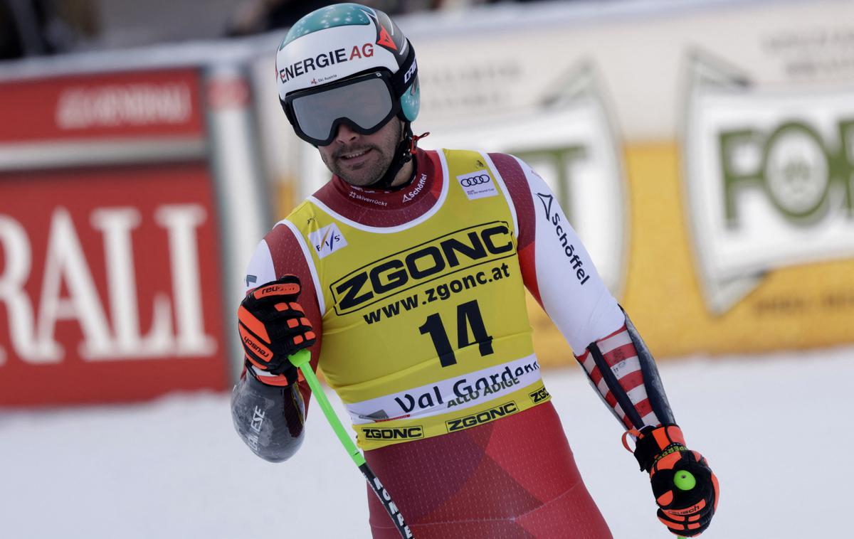 Val Gardena Vincent Kriechmayr | Vincent Kriechmayr je v četrtek razočaral s 17. mestom na smuku. Povsem druga zgodba pa na superveleslalomu. | Foto Reuters