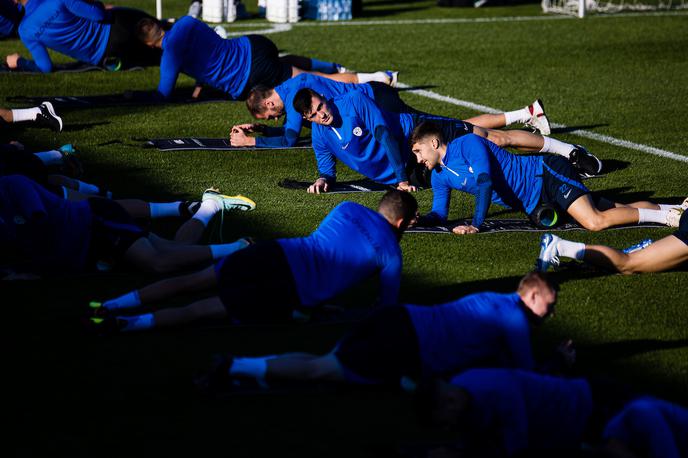 Slovenska nogometna reprezentanca trening Benjamin Šeško | Slovenska reprezentanca do sobotne tekme nadaljuje s pripravami na Brdu pri Kranju. | Foto Sportida