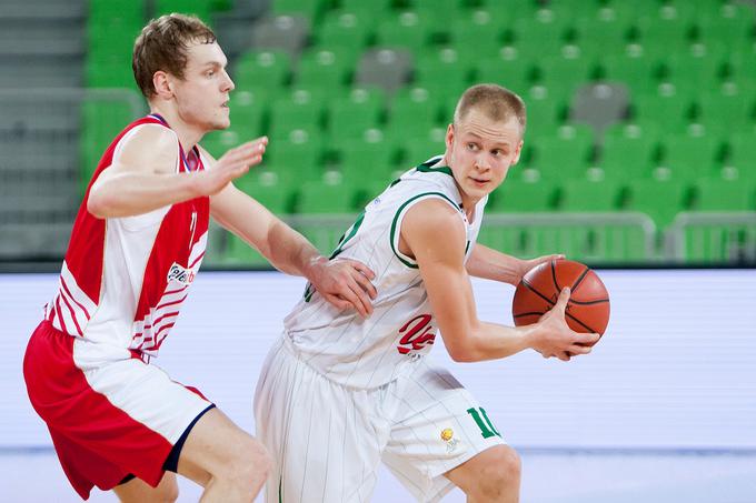 Jaka Blažič in Sasu Salin: nekoč soigralca v Olimpiji, nato tekmeca v ligi ABA in španski ligi ACB. | Foto: Sportida