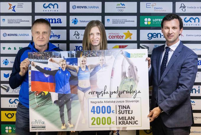 sprejem atletika Tina Šutej | Foto: Vid Ponikvar/Sportida