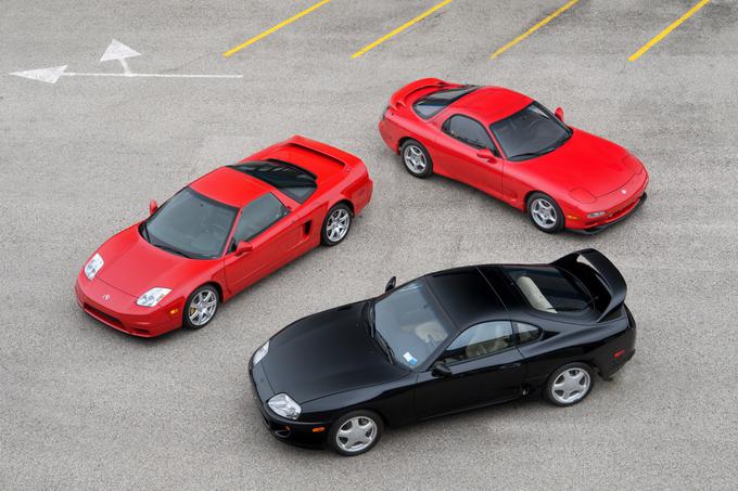 Honda NSX, toyota supra in mazda RX-7. Japonski trio bo zagotovo požel veliko zanimanja. | Foto: RM Sotheby's