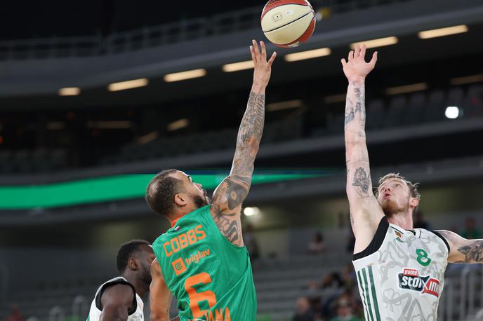 Cedevita Olimpija Panathinaikos Justin Cobbs | Justin Cobbs je ob koncu zadel zmagovito trojko. | Foto www.alesfevzer.com