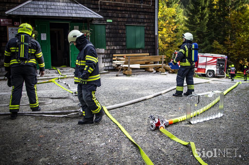 Gasilska vaja na domu pod Storžičem