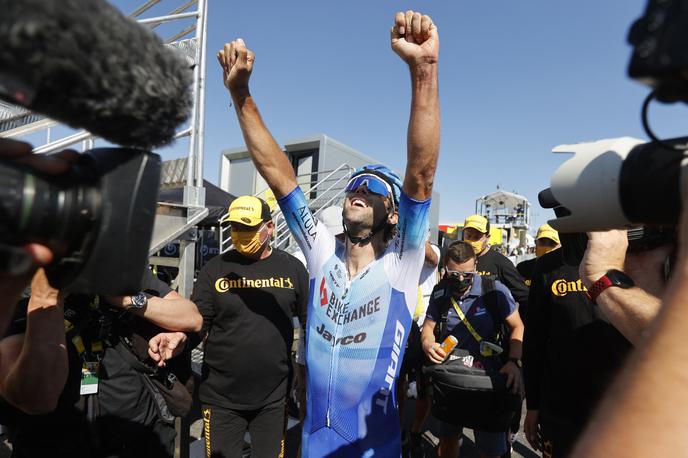 Michael Matthews, TDF22 | Michael Matthews se je veselil svoje četrte etapne zmage na Dirki po Franciji, prve letos. | Foto Reuters