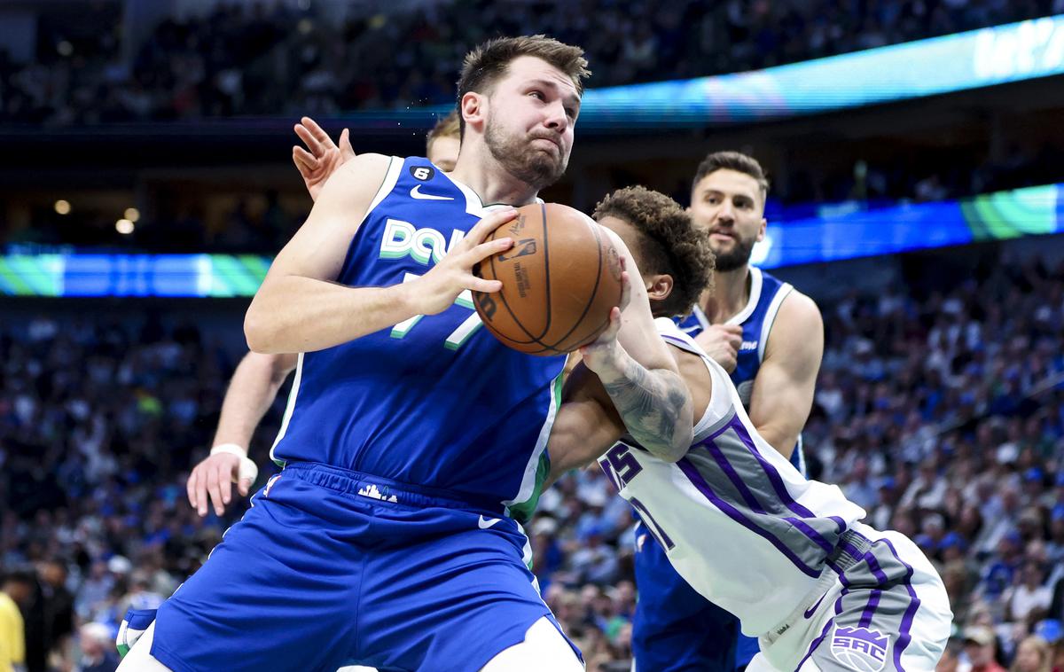 Luka Dončić | Luka Dončić je k zmagi nad Sacarmento Kings prispeval 29 točk, 10 skokov in 6 asistenc. | Foto Kevin Jairaj-USA Today Sports via Reuters