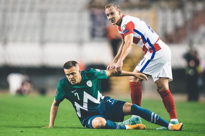 Slovenija je proti sosedom uspešnejša na prijateljskih tekmah, na kvalifikacijskih srečanjih pa je na 16 tekmah zmagala le dvakrat. Zadnjo zmago je vknjižila 24. marca v Ljubljani, ko je Hrvatom, to je priznal tudi njihov selektor Zlatko Dalić, največ preglavic povzročal Josip Iličić. V Splitu so se zato kockasti odlično pripravili na 33-letnega Kranjčana ... | Foto: Grega Valančič/Sportida