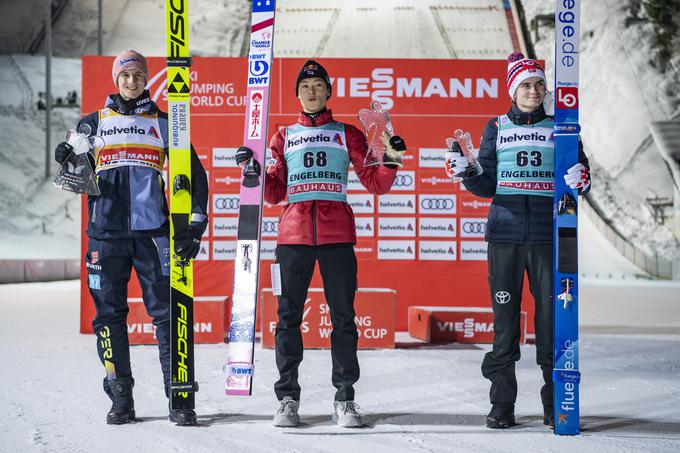 Na zmagovalni oder so se povzpeli Japonec, Nemec in Norvežan. | Foto: Guliverimage/Vladimir Fedorenko