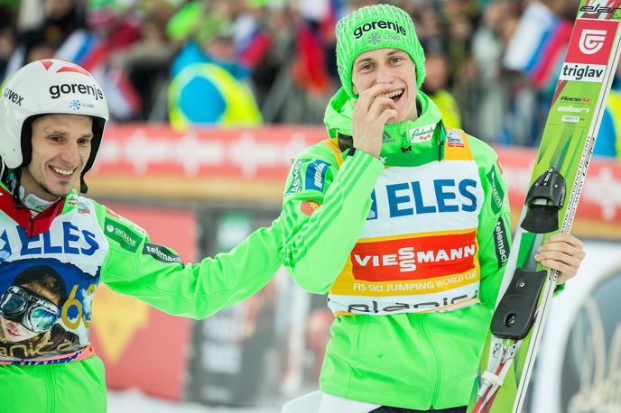 Robert Kranjec Peter Prevc | Robert Kranjec in Peter Prevc sta bila junaka zaključka svetovnega pokala v Planici leta 2016, ko je Planica prav tako gostila štiri tekme - tudi letos jih bo. | Foto Vid Ponikvar