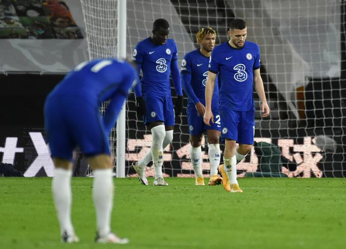 Chelsea je na zadnjih osmih tekmah v prvenstvu doživel kar pet porazov. | Foto: Reuters