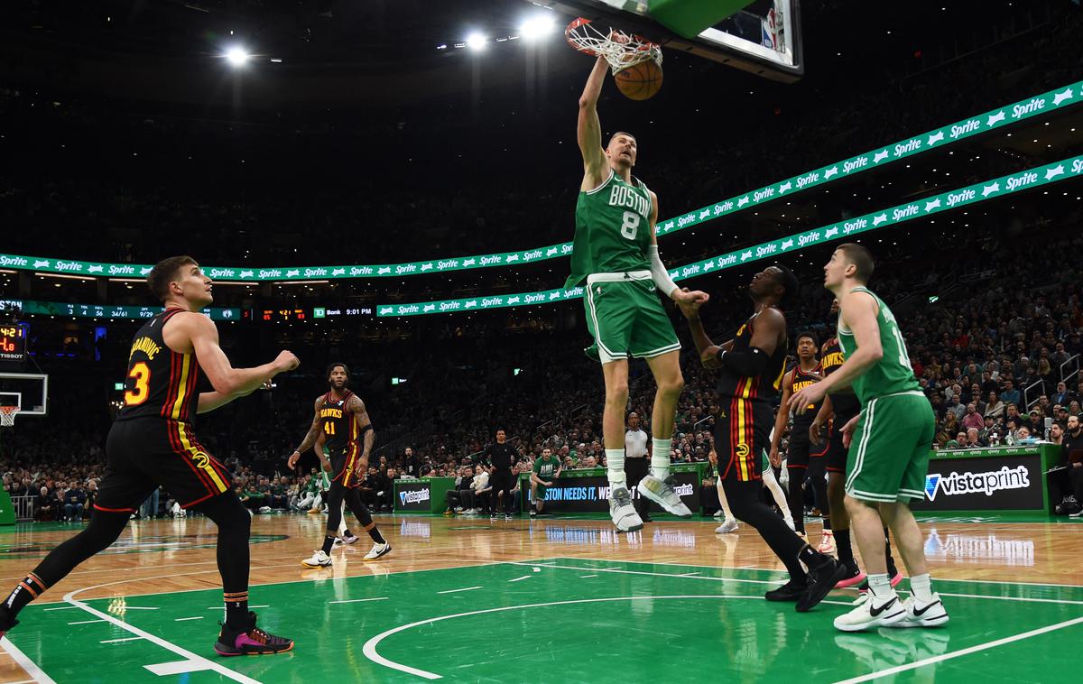 Boston Celtics Kristaps Porzingis | Kristaps Porzingis je atraktivno zabijal. Dal je 31 točk. | Foto Reuters