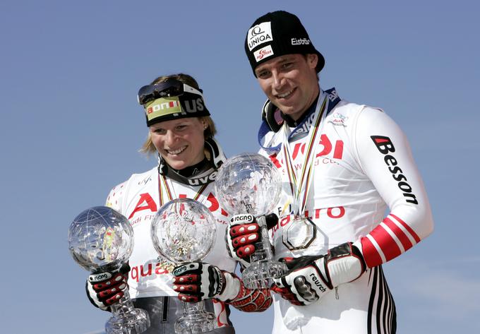 Marlies Schild in njen soporog Benjamin Raich | Foto: Getty Images