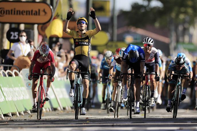 Wout Van Aert | Wout Van Aert iz Rogličeve Jumbo_Visme je zmagovalec sedme etape letošnjega Toura. | Foto Reuters