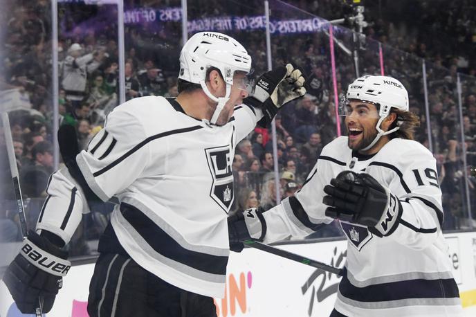 Alex Iafallo | Veselje v taboru Kraljev: Alex Iafallo je zadel za zmago s 3:1, kar je že šesta zmaga za Los Angeles Kings zapored.  | Foto Getty Images