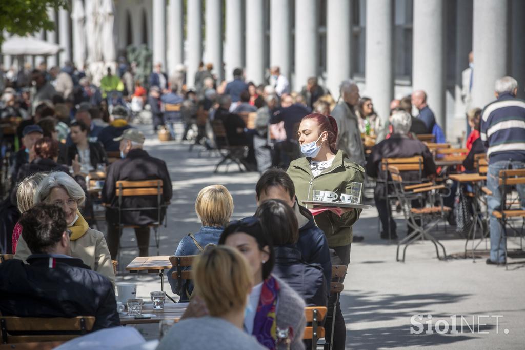 Odprtje gostinskih teras v Ljubljani