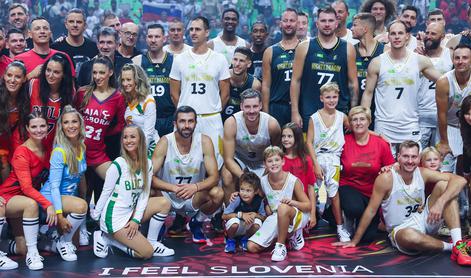 Kakšen spektakel! V Stožicah so tekle solze, Goran Dragić zaigral tudi s sinom in pomahal v slovo!