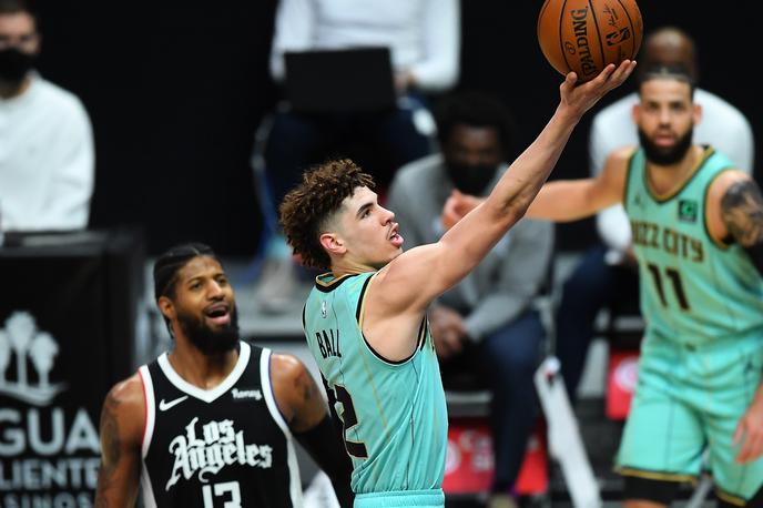 LaMelo Ball | LaMelo Ball se je poškodoval na tekmi z LA Clippers. | Foto Reuters