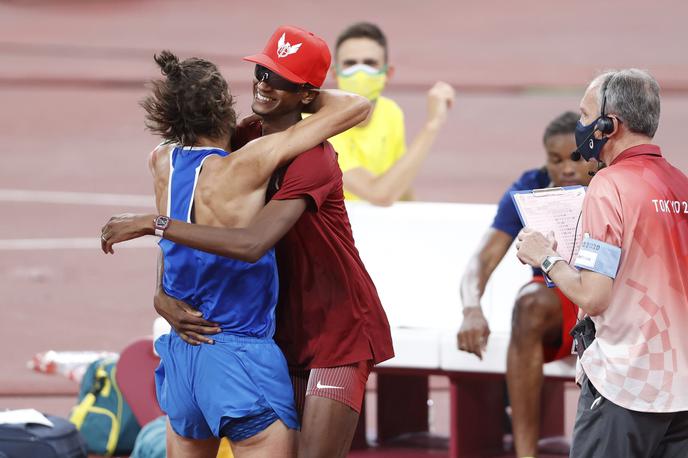 Gianmarco Tamberi | Katarec Essa Mutaz Barshim in Italijan Gianmarco Tamberi sta se odločila, da si razdelita olimpijsko zlato. | Foto Guliverimage