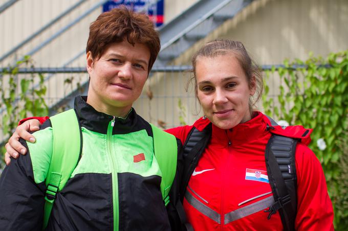 Tako naša Martina Ratej kot mlada Hrvatica Sara Kolak, obe trenirata pod vodstvom slovenskega trenerja Andreja Hajnška, sta se suvereno uvrstili v finale v metu kopja. | Foto: Peter Kastelic