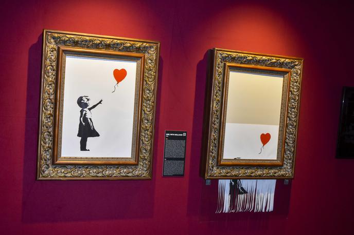 Banksy | Med njegovimi najbolj kultnimi deli je Deklica z balonom. | Foto Guliverimage