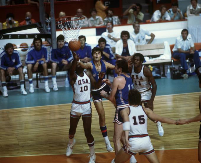 Damir Šolman v dresu Jugoslavije na tekmi proti ZDA na olimpijskem turnirju leta 1976 v Montrealu. | Foto: Guliverimage/Vladimir Fedorenko