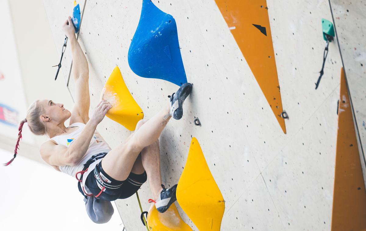 Janja Garnbret | Janja Garnbret v München odhaja po medaljo, ki ji v bogati zbirki še manjka. | Foto Grega Valančič/Sportida