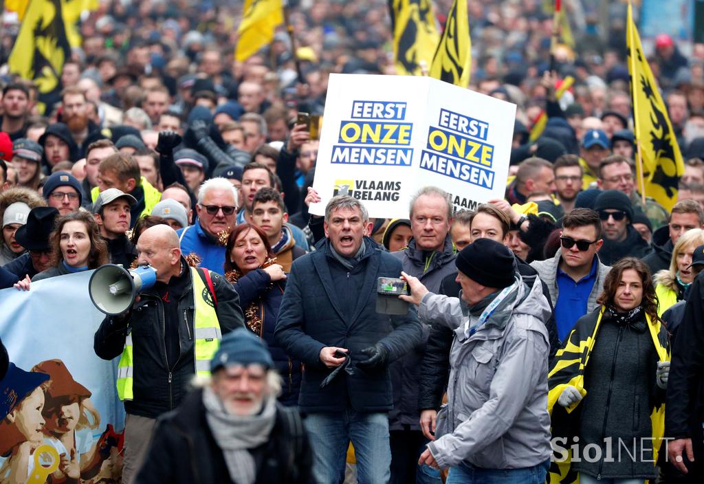 Nasilni protesti v Bruslju