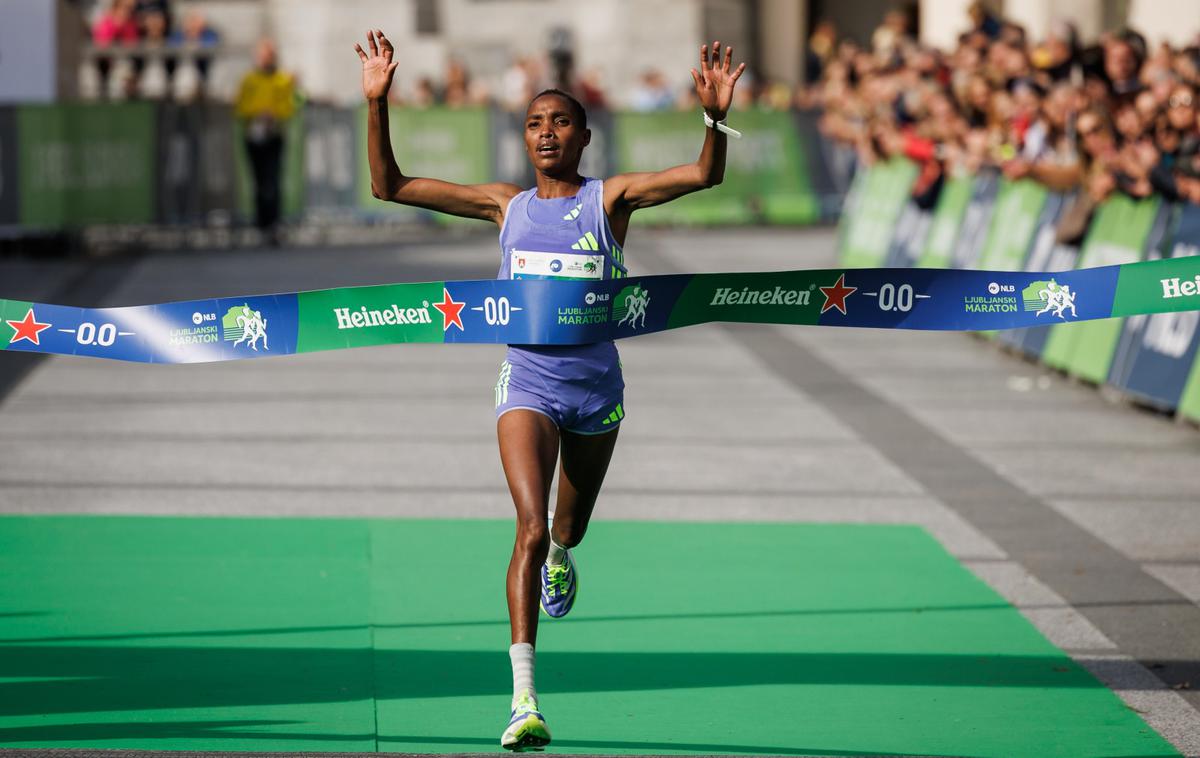 Joyce Chepkemoi Tele | Joyce Chepkemoi Tele je v Ljubljani odtekla svoj prvi maraton. | Foto Nebojša Tejić/STA